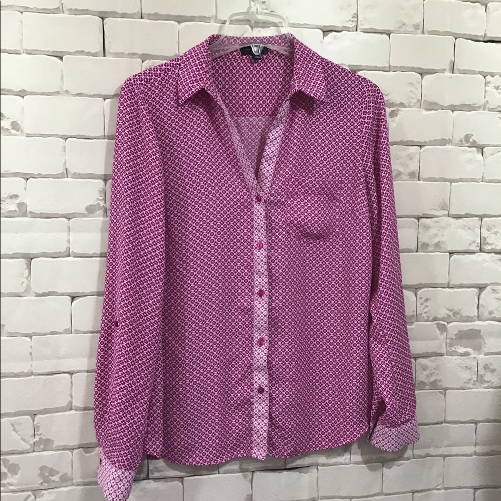 The Limited Sz M Button Down Top
